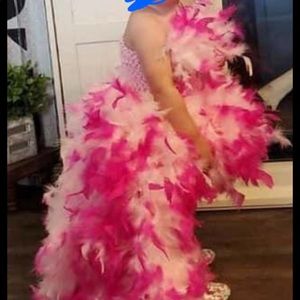 Feather flamingo toddler outfit